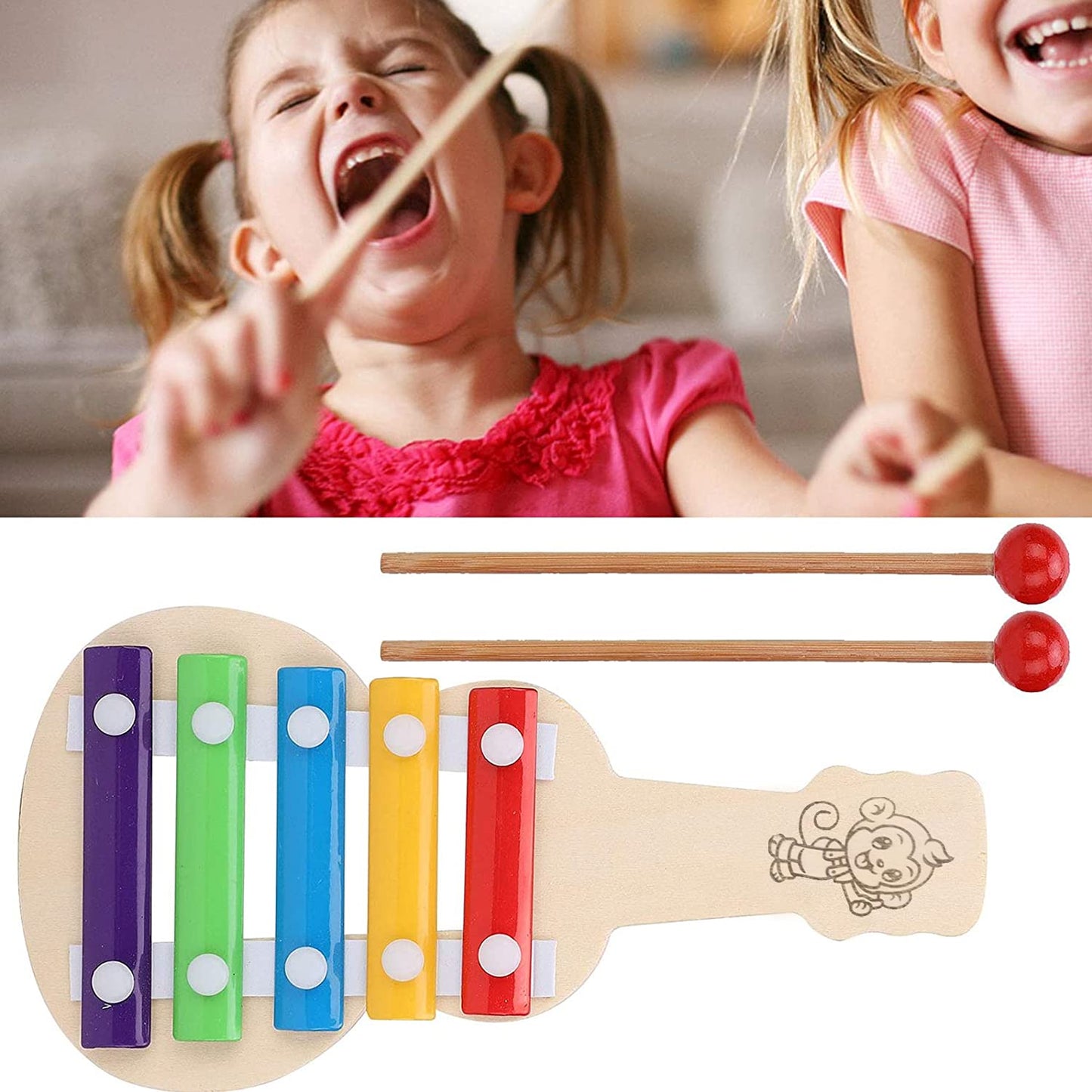 Wooden Xylophone Colourful | Musical Kids Playful Colourful