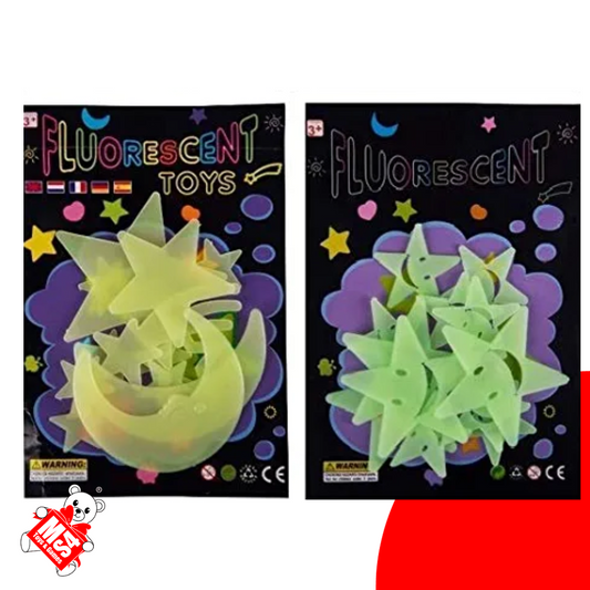 Glow in Dark Stickers | Fluorescent Star Moon Stickers Kids