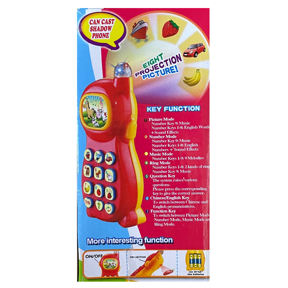 Smart Learner Phone | Educational with Image Projector | Musical Phone toy