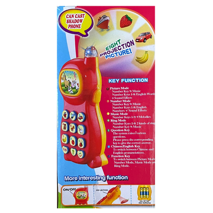 Smart Learner Phone | Educational with Image Projector | Musical Phone toy