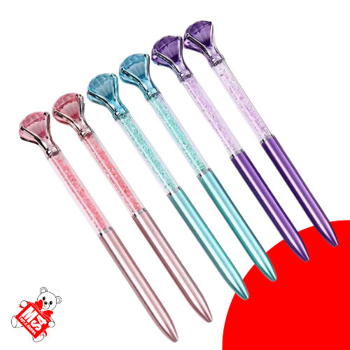 Diamond Crystal Pen | With Crystals Shining Metallic Colours | Kids Favourite Assorted