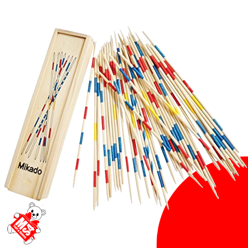 Mikado Sticks Game Wooden | Mikado Classic Table Game Fun Family Indoor Board Game for Adults and Kids