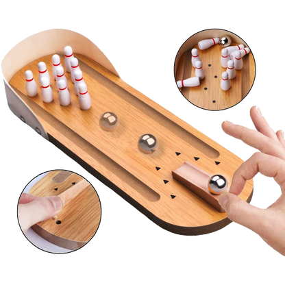 Bowling Game Set Wooden | Ball Bowling Indoor Game Play Set