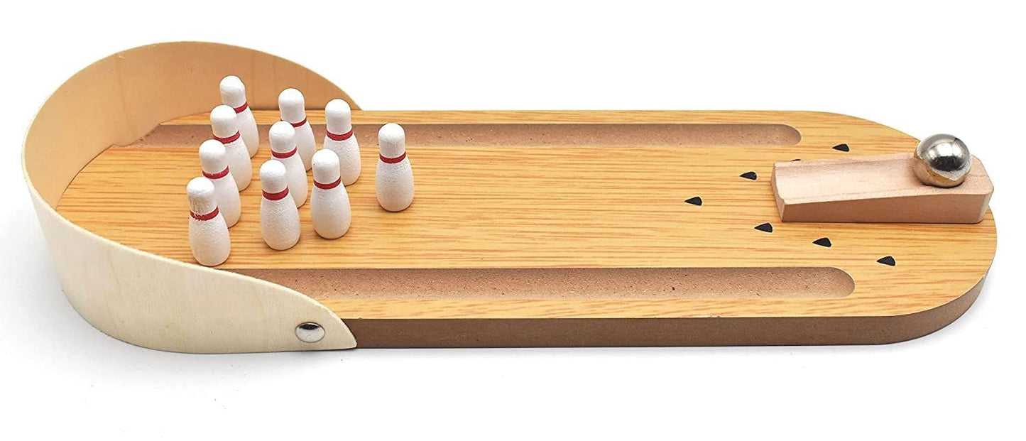 Bowling Game Set Wooden | Ball Bowling Indoor Game Play Set