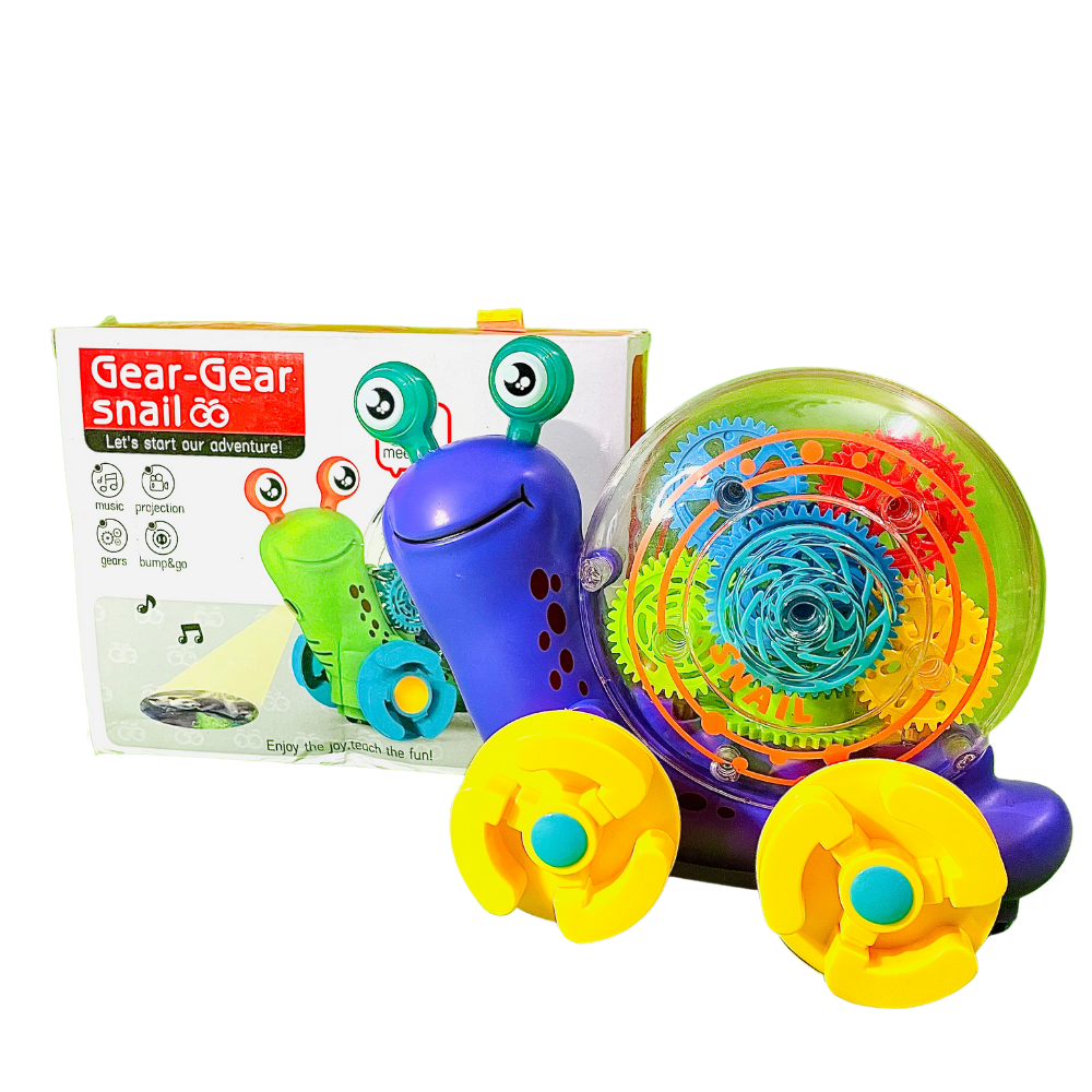 Gear Musical Snail | With 3D Lights and Projector | Kids Musical Toys