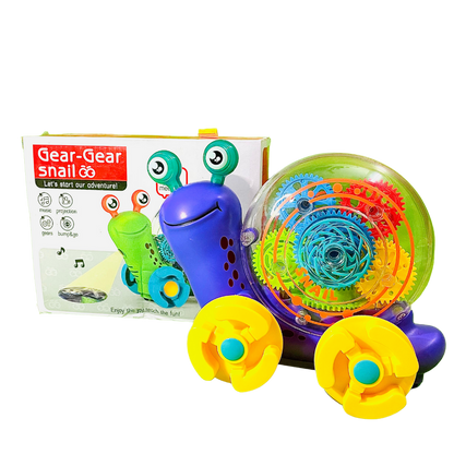 Gear Musical Snail | With 3D Lights and Projector | Kids Musical Toys