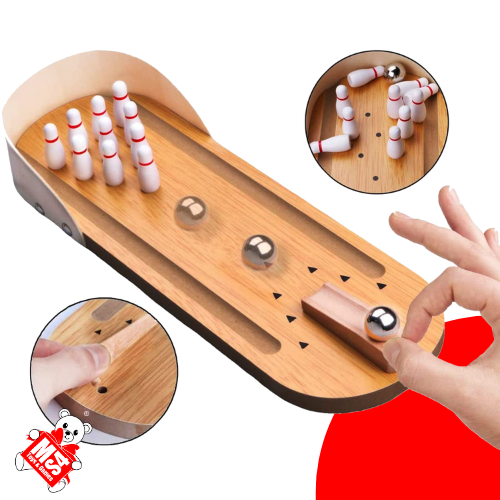 Bowling Game Set Wooden | Ball Bowling Indoor Game Play Set