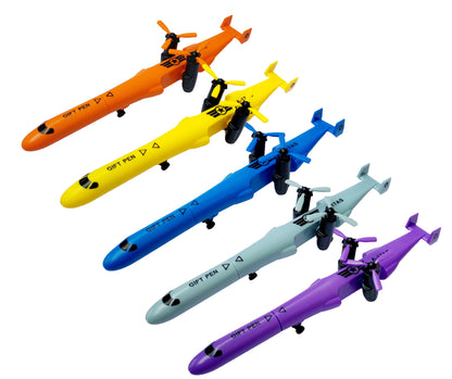 Jet Airplane Pen | 0.5mm Gel Pen | Kids Pen | With Plane Blades Foldabel