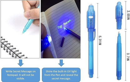 Invisible Magic Pen | With UV Lights | Colourless Ink | Hidden Information Written Fun Activities For Kids