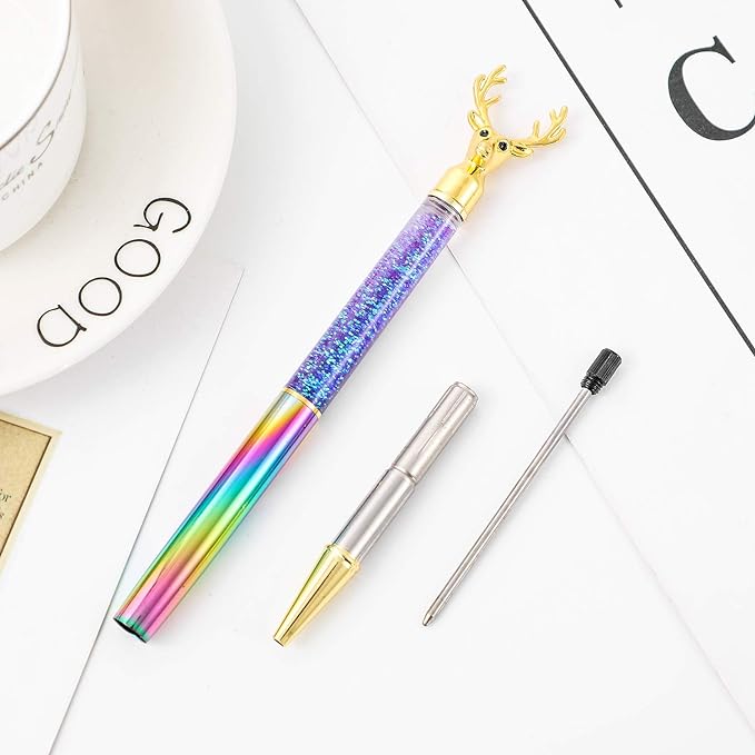 Deer Metallic Pen | With Gems | Super Kids Favourite Pen | Assorted