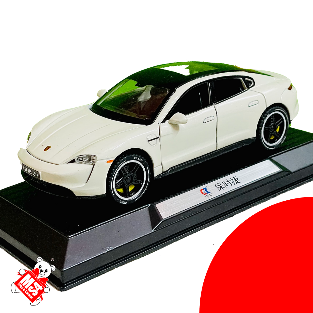 Porschee 1:32 Die Cast Metal Model Car White