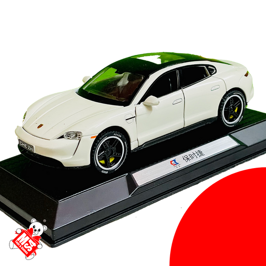 Porschee 1:32 Die Cast Metal Model Car White