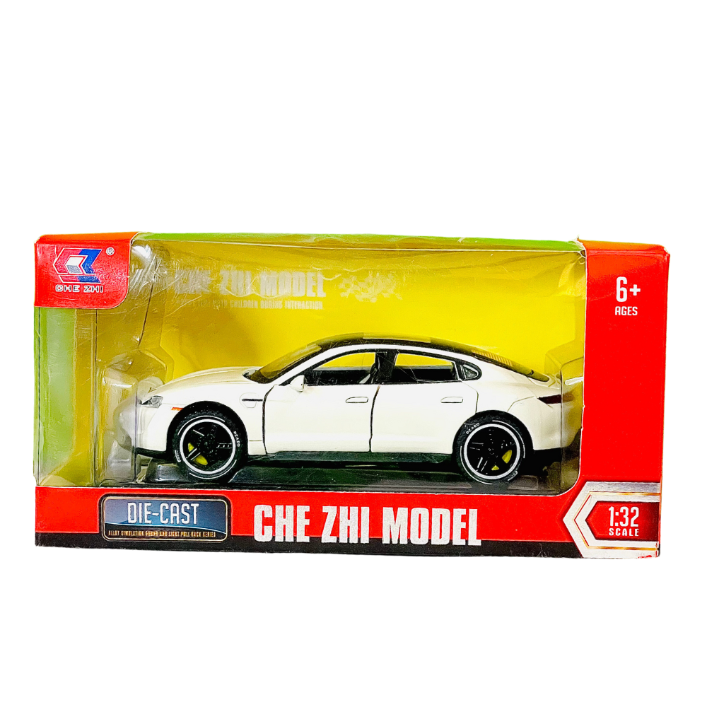 Porschee 1:32 Die Cast Metal Model Car White