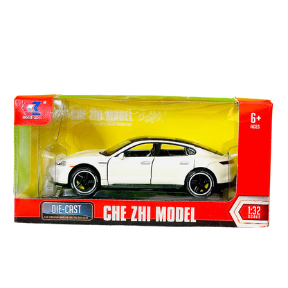 Porschee 1:32 Die Cast Metal Model Car White