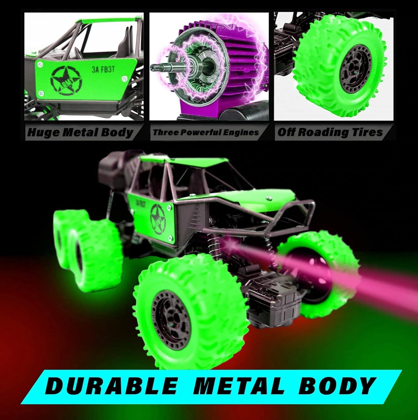 6X6 Rc Rock Crawler Car with SMOKE | Metal Rechargeable Fast