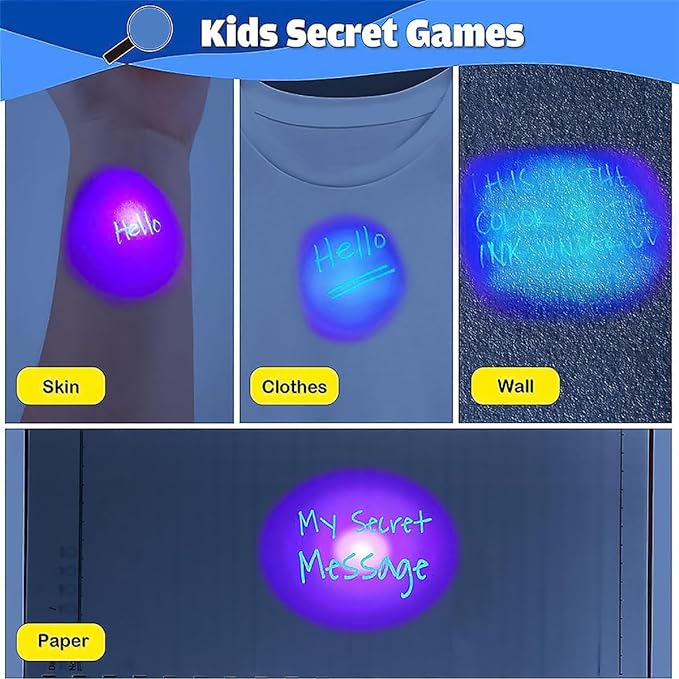 Invisible Magic Pen | With UV Lights | Colourless Ink | Hidden Information Written Fun Activities For Kids