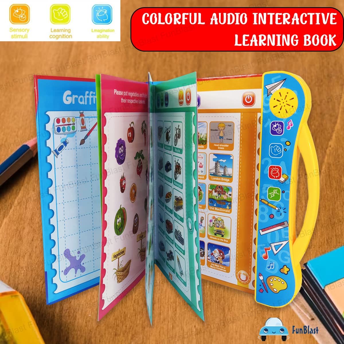 Educational Intelligence Book Study Kids | Musical Activity Learning Book