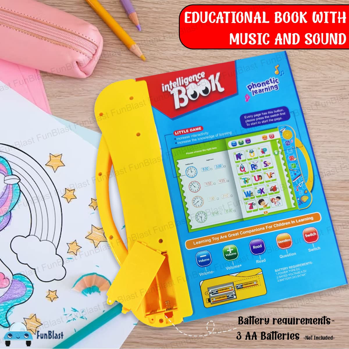 Educational Intelligence Book Study Kids | Musical Activity Learning Book