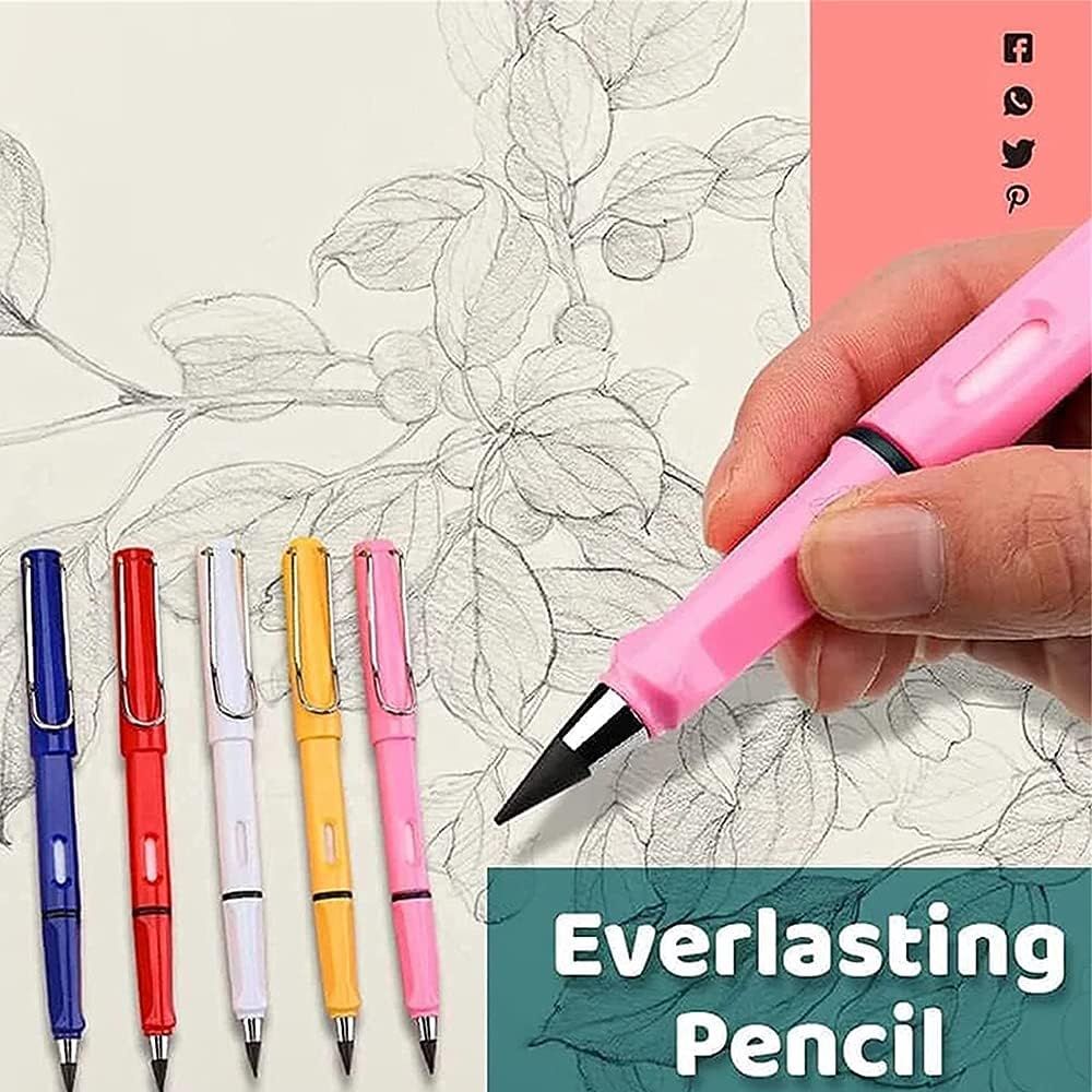 Ever Lasting Pencil | SET OF 3 | Never Ending Pencil with Eraser | Inkless Eternal