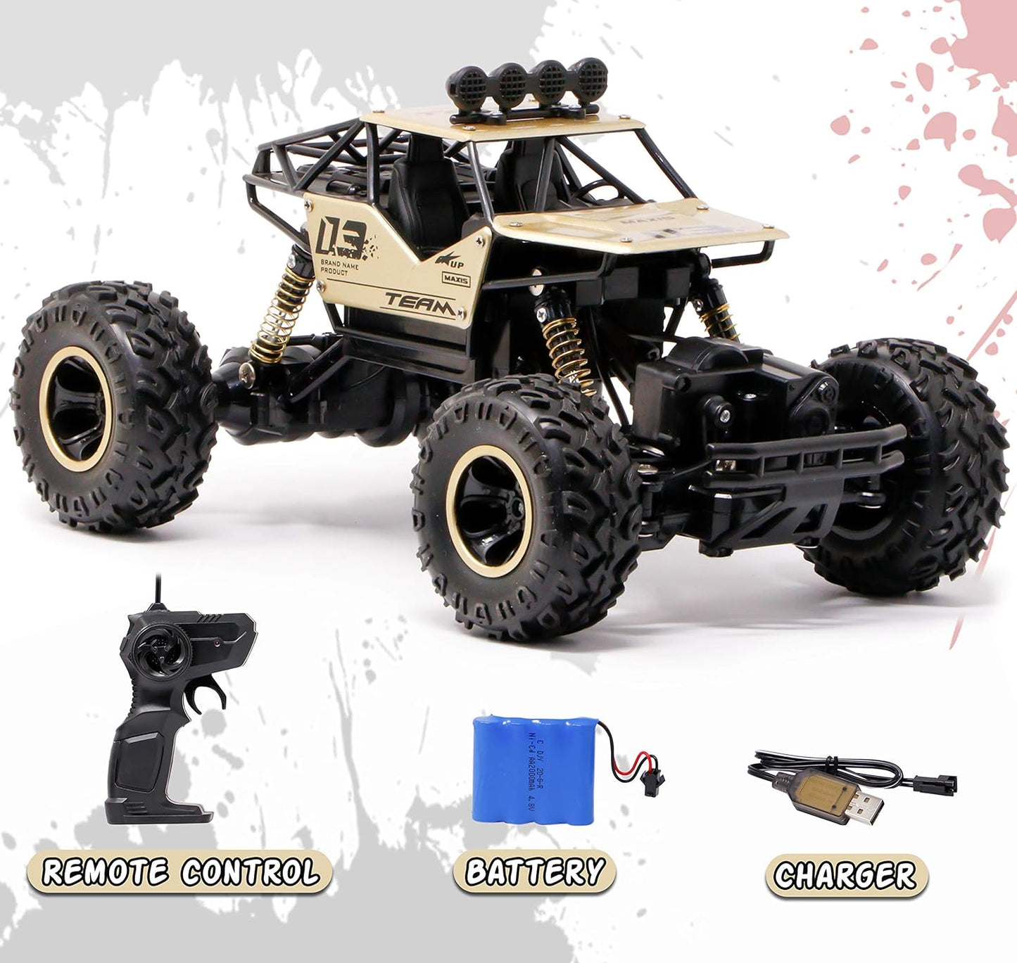 Rock Leader Big Size RC | Metal Heavy Die Cast Fast & Durable | Remote Controlled 1:16