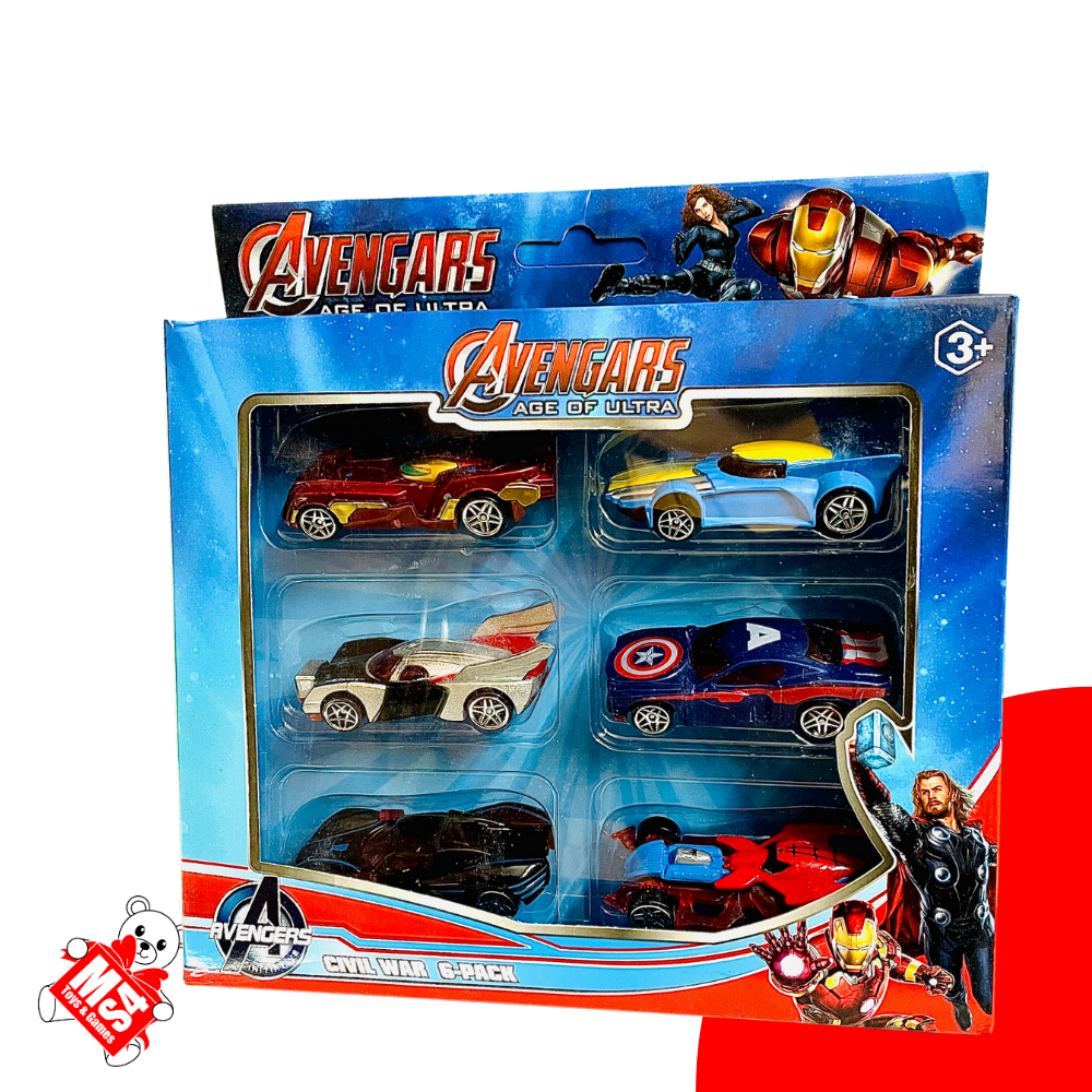 Avengars Metal 6pc Car Set | Fast Racer Cars  Die Cast