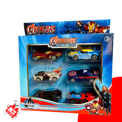 Avengars Metal 6pc Car Set | Fast Racer Cars  Die Cast