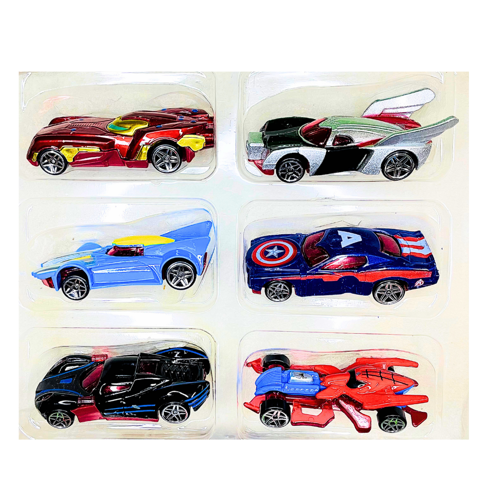 Avengars Metal 6pc Car Set | Fast Racer Cars  Die Cast