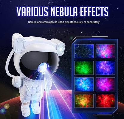 Nebula Space Projector Astronaut | with Remote magnetic current | 360 degree colourful stars