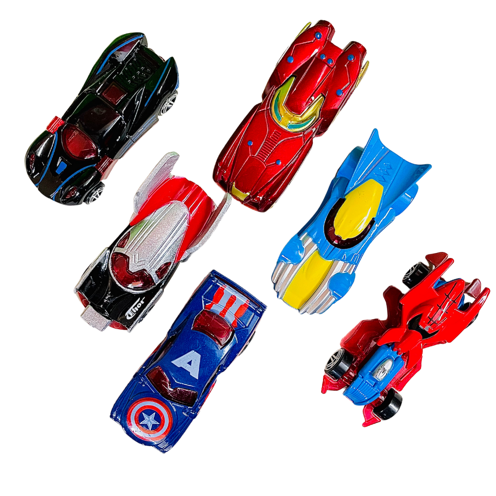 Avengars Metal 6pc Car Set | Fast Racer Cars  Die Cast