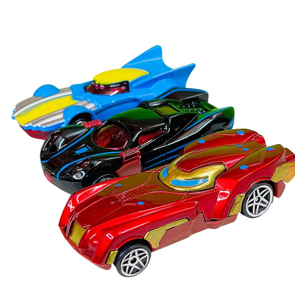 Super Hero 3pc Avengars Car Set | Metal Car with Fast Alloy Wheels