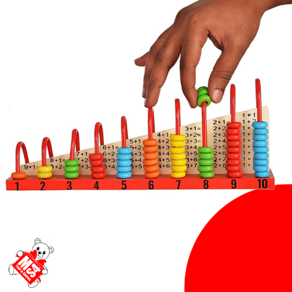 Wooden Abacus Double Sided | Kids Educational Shelf Abacus Set Colourful