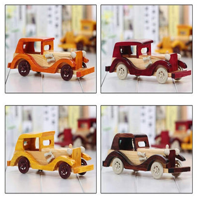 Wooden Car Vintage Model | Kids Play Free Wheel