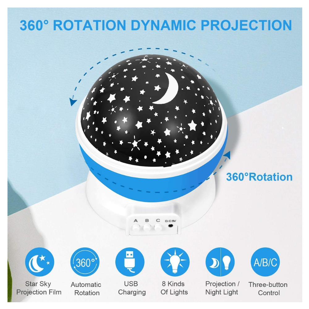 Star Master Lamp | 360° Rotating Projection Lamp | Stars Moon Night Vibe Lamp