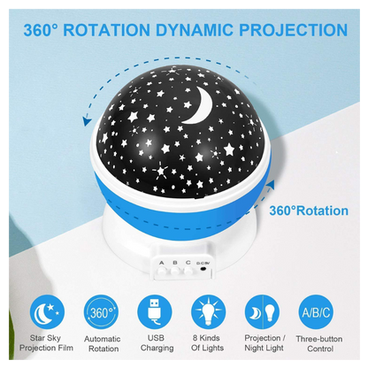 Star Master Lamp | 360° Rotating Projection Lamp | Stars Moon Night Vibe Lamp