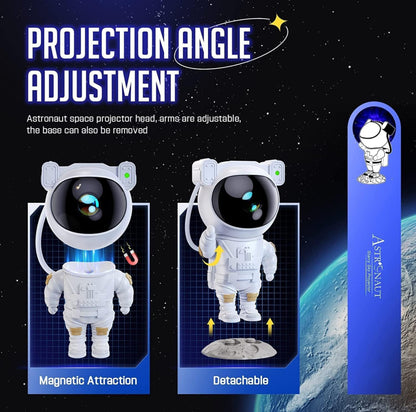 Nebula Space Projector Astronaut | with Remote magnetic current | 360 degree colourful stars