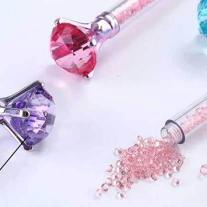 Diamond Crystal Pen | With Crystals Shining Metallic Colours | Kids Favourite Assorted