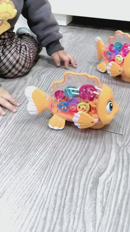 Musical Gear Fish | 3D Lights and Musical Toy | 360° Smooth Sensor Movement