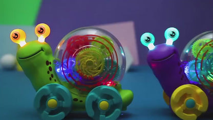 Gear Musical Snail | With 3D Lights and Projector | Kids Musical Toys